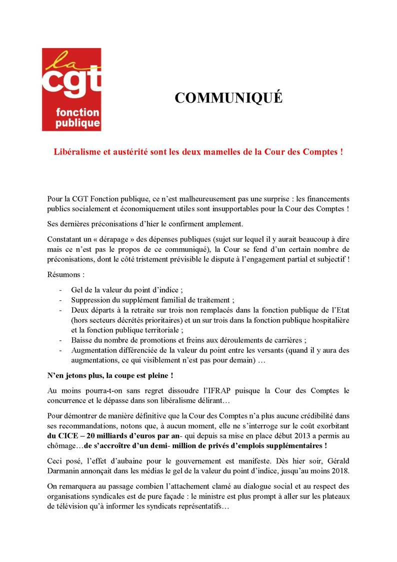 Lire la suite à propos de l’article Libéralisme et austérité sont les 2 mamelles de la Cour des Comptes